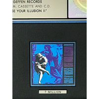 Guns N’ Roses Use Your Illusion II RIAA 7x Multi-Platinum Award - Record Award