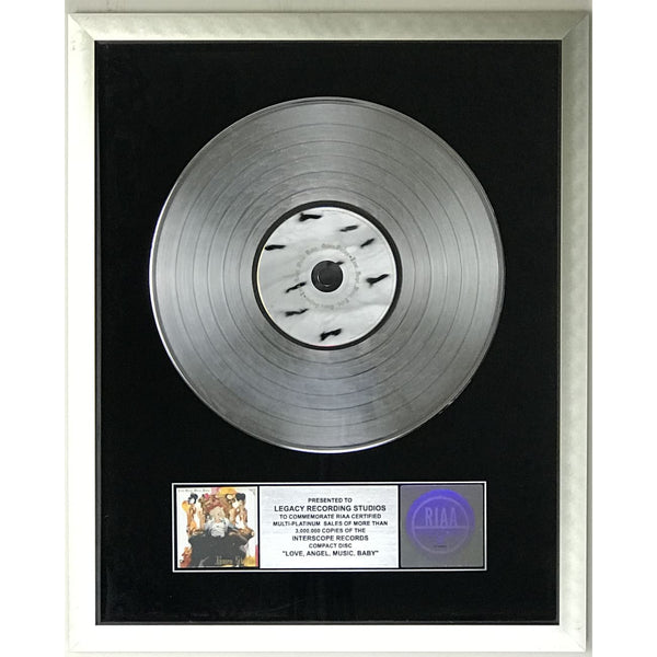 Gwen Stefani Love Angel Music Baby RIAA 3x Platinum Award - Record Award