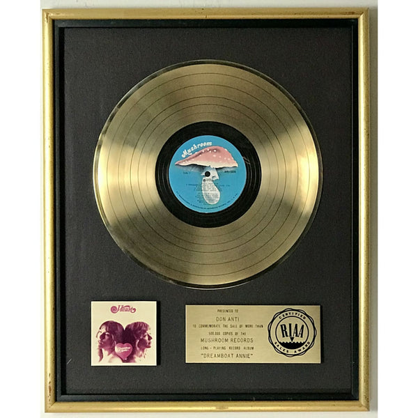 Heart Dreamboat Annie RIAA Gold Album award - Record Award
