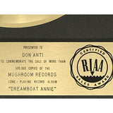 Heart Dreamboat Annie RIAA Gold Album award - Record Award