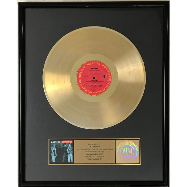 Hooters Nervous Night RIAA Gold Album Award - Record Award