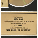 Ini Kamoze Here Comes The Hotstepper RIAA Gold Album Award
