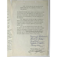 Iron Butterfly 1967 Contract Collage signed by 5 - Epperson LOA - RARE - Music Memorabilia Collage
