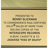 Jadakiss Kiss Of Death RIAA Gold Album Award - Record Award