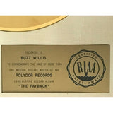 James Brown The Payback White Matte RIAA Gold LP Award - RARE - Record Award