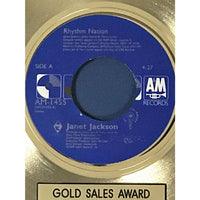 Janet Jackson Rhythm Nation RIAA Gold Single Award presented to Janet Jackson - RARE - Record Award