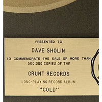 Jefferson Starship Gold RIAA Gold LP Award - Record Award