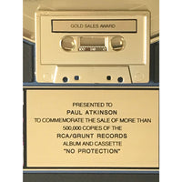 Jefferson Starship No Protection RIAA Gold LP Award - Record Award