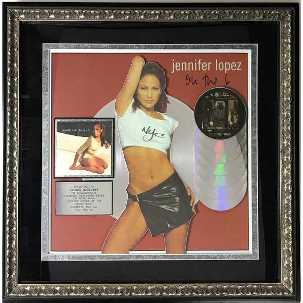 Jennifer Lopez On The 6 Work/Epic Records Award - Record Award