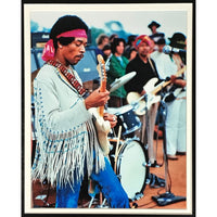 Jimi Hendrix Genuine Woodstock Ticket & Photo Collage - Music Memorabilia Collage