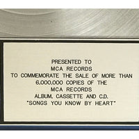 Jimmy Buffett Songs You Know By Heart RIAA 6x Multi-Platinum Album Award