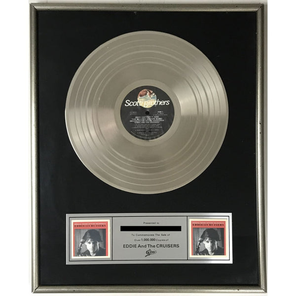 John Cafferty Eddie and the Cruisers Epic Records label award - Record Award