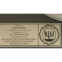 John Cafferty Eddie and the Cruisers RIAA Gold & Platinum award - Record Award