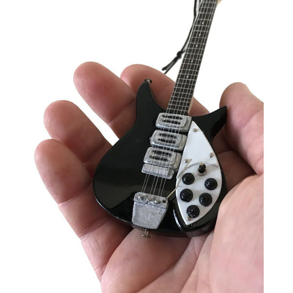 John Lennon Fab Four Mini Guitar Holiday Ornament - Miniatures