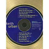 Keith Urban self-titled RIAA Gold Album Award - Record Award
