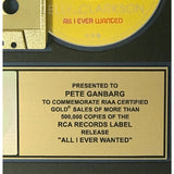 Kelly Clarkson All I Ever Wanted RIAA Gold Album Award - Record Award