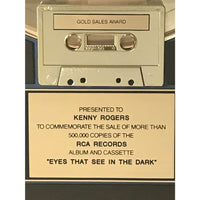 Kenny Rogers Eyes That See In The Dark RIAA Gold LP Award presented to Kenny Rogers - RARE - Record Award