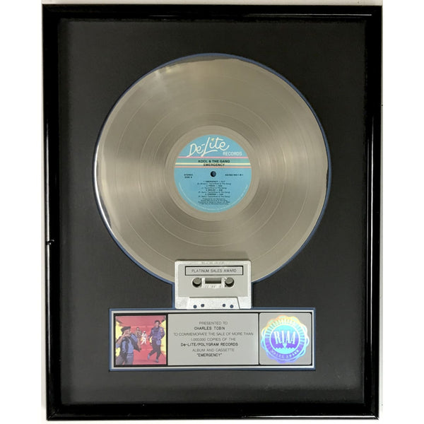 Kool & The Gang Emergency RIAA Platinum LP Award