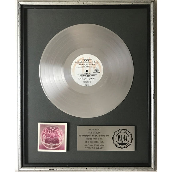 L.T.D. Togetherness RIAA Platinum Album Award - Record Award