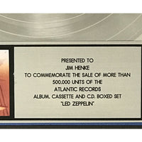Led Zeppelin (1990) RIAA Platinum LP Award - Record Award