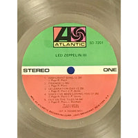 Led Zeppelin III RIAA Platinum LP Award - Record Award
