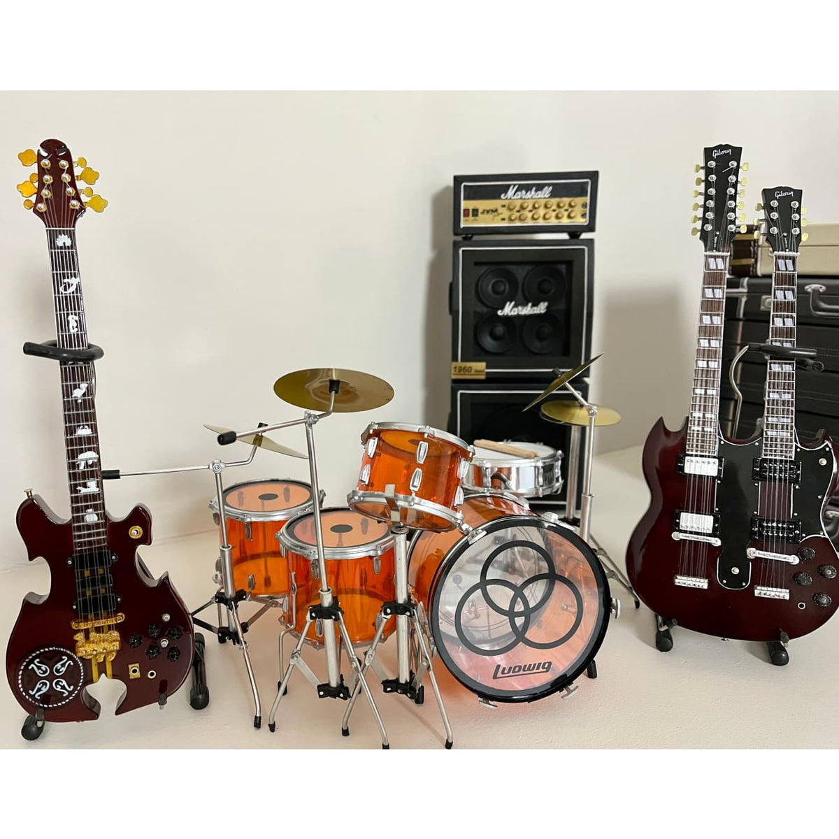Led Zepplin Instruments musicgoldmine.com - Led Zeppelin 4 Pc. Mini Instrument Combo Package ...