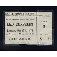 Led Zeppelin Physical Graffiti 1975 Concert Ticket Collage - Music Memorabilia Collage