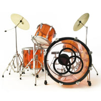 Led Zeppelin Tribute Amber Vistalite Mini Drum Kit - Miniatures