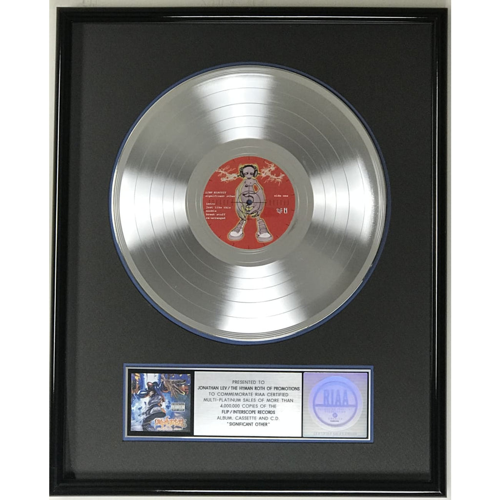 Limp Bizkit Significant Other RIAA Platinum Award – MusicGoldmine.com