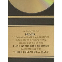 Limp Bizkit Three Dollar Bill Yall$ RIAA Gold Award presented to Primus - NEW sealed - Record Award