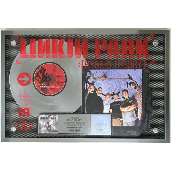 Linkin Park Hybrid Theory RIAA Platinum LP Award