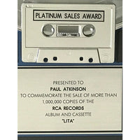 Lita Ford self-titled RIAA Platinum Album Award