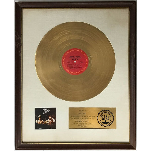 Loggins and Messina Sittin’ In White Matte RIAA Gold Album Award - RARE
