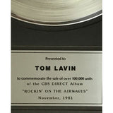 Loverboy Triumph Powder Blues Rockin’ On The Airwaves CRIA Platinum Album Award presented to Tom Lavin of Powder Blues - Record Award