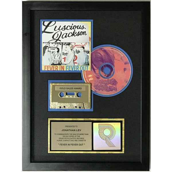 Luscious Jackson Fever In Fever Out RIAA Gold Album Award - Record Award