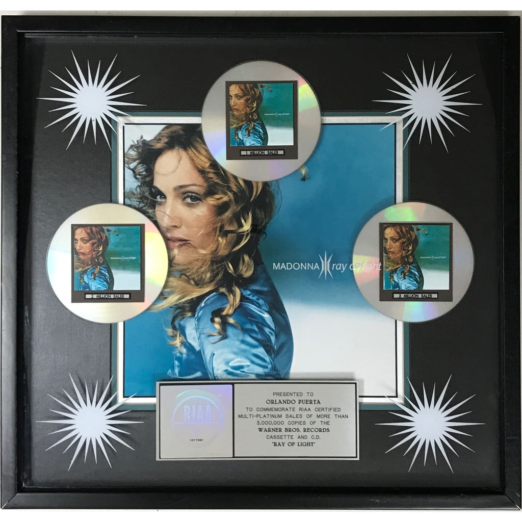 musicgoldmine.com - Madonna Ray Of Light RIAA 3x Multi-Platinum