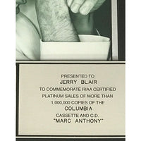 Marc Anthony self-titled RIAA Platinum Album Award - Record Award