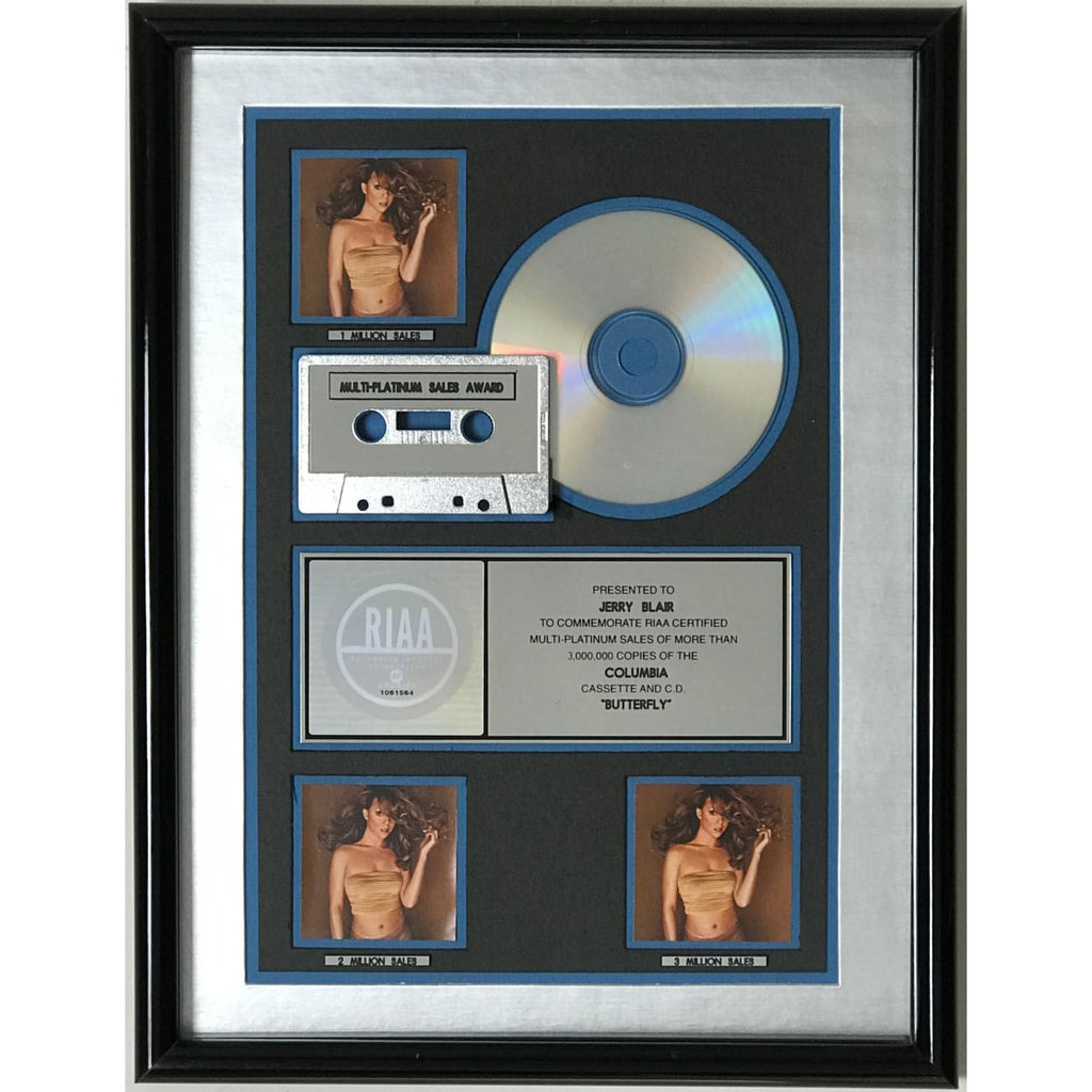 Mariah Carey Butterfly RIAA 3x Multi-Platinum Album Award