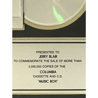 Mariah Carey Music Box RIAA 7x Multi-Platinum Album Award - Record Award