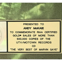 Marvin Gaye Very Best Of RIAA Gold Album Award - Record Award
