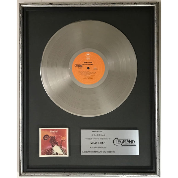 Meat Loaf Bat Out Of Hell 1970s Label Award - Record Award