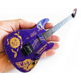 Metallica Kirk Hammett Ouija Purple Sparkle ESP Mini Guitar Replica - Miniatures