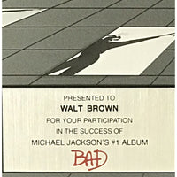 Michael Jackson Bad Label Award - Record Award