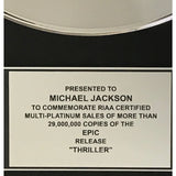 Michael Jackson Thriller RIAA 29x Platinum Award presented to Michael Jackson - RARE - Record Award