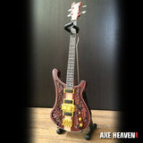 Motorhead Lemmy Signature Carved Mini Bass Guitar Replica - Miniatures