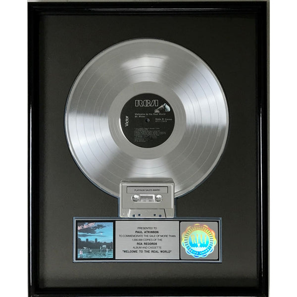 Mr. Mister Welcome To The Real World RIAA Platinum Album Award - Record Award