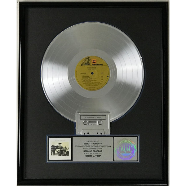 Neil Young Comes A Time RIAA Platinum Album Award - Record Award