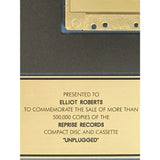Neil Young Unplugged RIAA Gold Album Award - Record Award