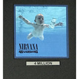 Nirvana Nevermind RIAA 4x Multi-Platinum LP Award presented to Nirvana - RARE - Record Award