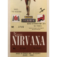 Nirvana Original 1994 Canceled Paris Show Concert Ticket - Music Memorabilia